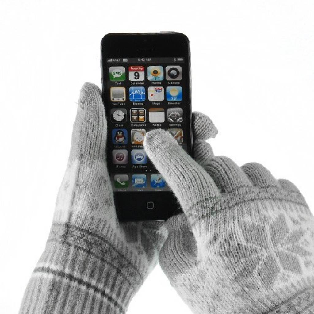 Сенсорные перчатки из шерсти для смартфона согревают в прохладное время